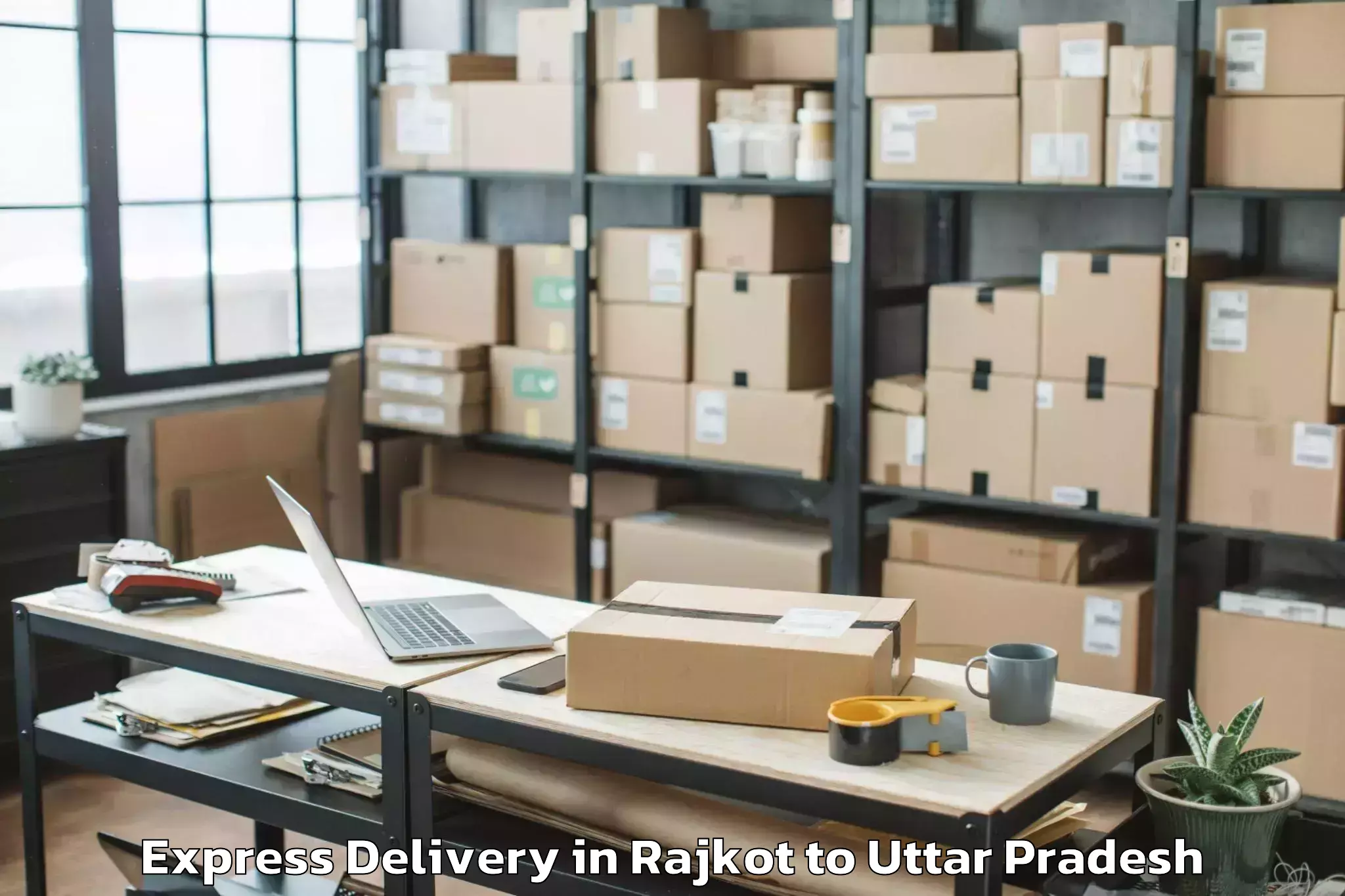 Leading Rajkot to Siyana Express Delivery Provider